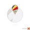 Seychelles map and flag in circle. Map of Seychelles, Seychelles flag pin. Map of Seychelles in the style of the globe