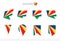 Seychelles national flag collection, eight versions of Seychelles vector flags