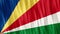 Seychelles National Flag. Seamless loop animation closeup waving.