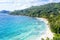 Seychelles Takamaka beach Mahe island landscape scenery drone view aerial photo