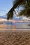 Seychelles tropical beach at sunset