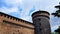 Sforza castle building, ancient italian architecture, european tower sightseeing