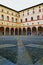 Sforza castle courtyard Milan Italy