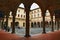 Sforza castle museums courtyard arcade Milan Italy