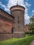 Sforza Castle. Watch tower. The castle was built in the 15th century by Francesco Sforza, Duke of Milan. Now there are