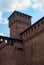 Sforza Castle. Watch tower. The castle was built in the 15th century by Francesco Sforza, Duke of Milan. Now there are