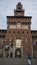 Sforzesco fortress entrance gate tower