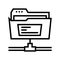 Sftp folder line icon vector illustration sign