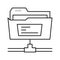 sftp folder line icon vector illustration sign