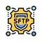 Sftp label color icon vector illustration sign