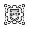 Sftp label line icon vector illustration sign
