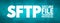 SFTP - Secure File Transfer Protocol acronym, technology concept background