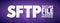 SFTP - Secure File Transfer Protocol acronym, technology concept background