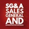 SG&A - Sales, General and Administration expenses acronym, business concept background