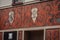Sgraffito decoration on the building of a former antique bookstore in Vilnius, Lithuania