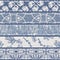 Shabby chic french grey blue linen patchwork stripe. Grunge washed out vintage patched textile effect. Country style