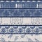 Shabby chic french grey blue linen patchwork stripe. Grunge washed out vintage patched textile effect. Country style