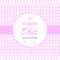 Shabby chic pink background with polka dot pattern