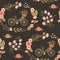 Shabby chic seamless floral pattern