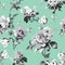 Shabby chic vintage roses seamless pattern