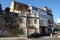 Shabby facades of old townhouses, along R. Santa Barbara, Lisbon, Portugal