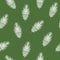 shabby fir-tree branches on green background. seamless winter pattern with spruce.