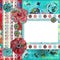 Shabby Floral Photo Frame or Scrapbooking Background