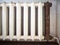 Shabby household cast iron heating radiator