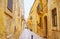 The shabby street of Rabat, Malta