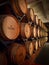 Shabo winery, large modern wine production, oak wooden barrels