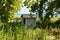 A shack on the shores of a lake