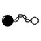 Shackles with ball icon black color illustration flat style simple image