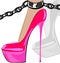 Shackles and pink shoe