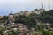 Shacks in the favela on the hill