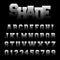 Shade alphabet font template