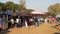 Shade tents at a wine festival