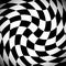 Shaded checkered pattern with spirally distortion effect