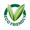 Shaded Green Eco Friendly Icon with V Shaped Leaves 6