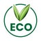 Shaded Green Eco Friendly Icon with V Shaped Leaves 9