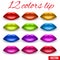 Shades of Beautiful luscious multicolor lips.