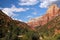 The shades of red painted on the cliffs of Zion National Park