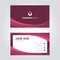 Shades of violet elegant modern business card design template for business