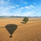 shadow of a balloon in the field