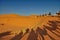 Shadow of Camels in Merzouga desert