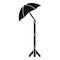 Shadow camera umbrella icon, simple style