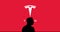 shadow of elon musk with the tesla logo