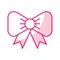 Shadow fuchsia bow cartoon