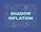Shadow inflation word concepts dark blue banner