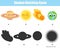 Shadow matching game. Match planet with silhouette. Learn space solar system for toddlers