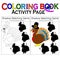 Shadow Matching Game. Thanksgiving themed. Turkey Puzzle Game for Kids coloring book. Black white and color version.